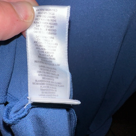 BCBG Max Azria | Los Angeles | Navy wrap dress | size XS| midi length - Picture 6 of 6